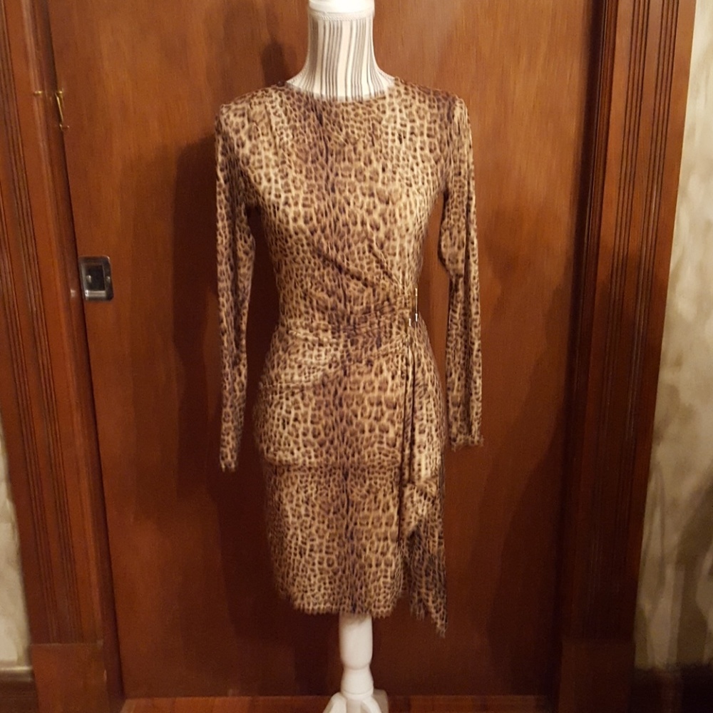 Michael Kors Leopard print Fitted Dress PS